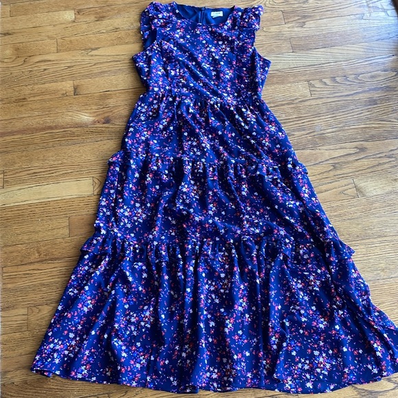 J. Crew Dresses & Skirts - JCREW | Long Blue Floral Dress